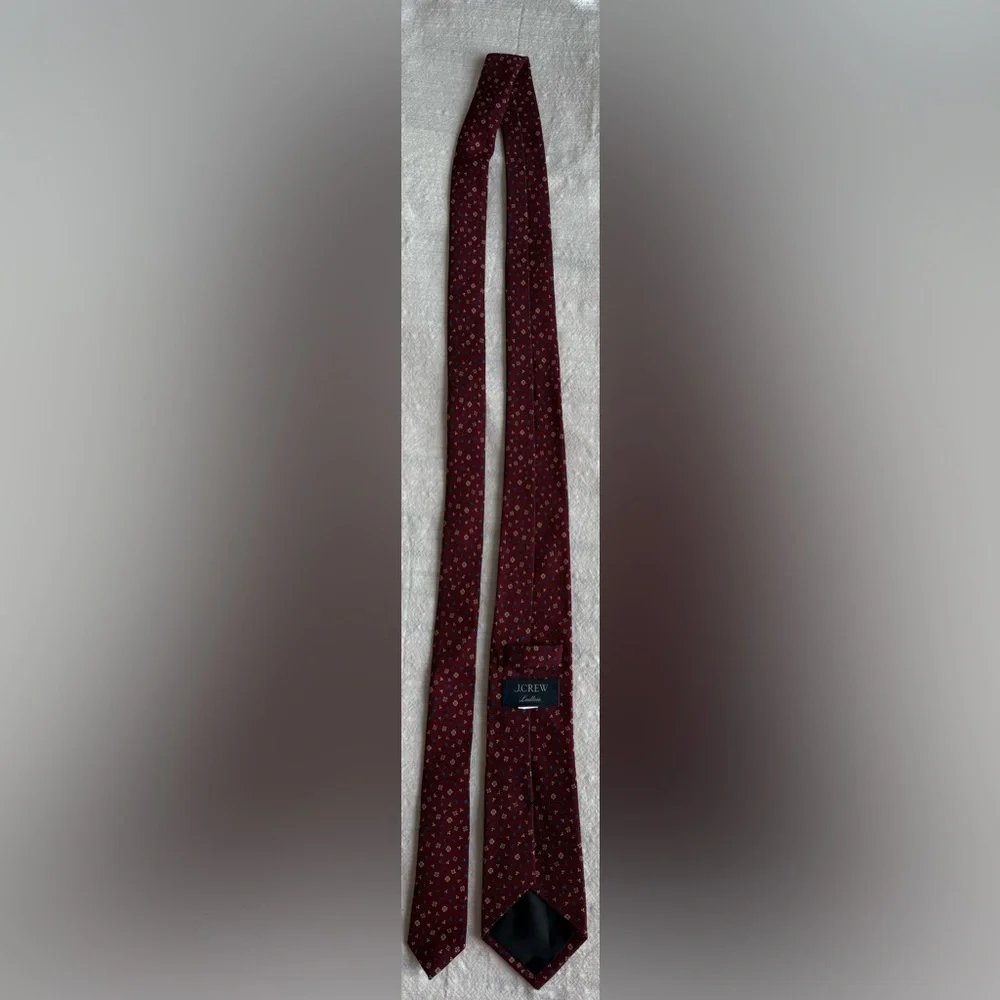 J. Crew Burgundy Floral Tie - Picture 3 of 4